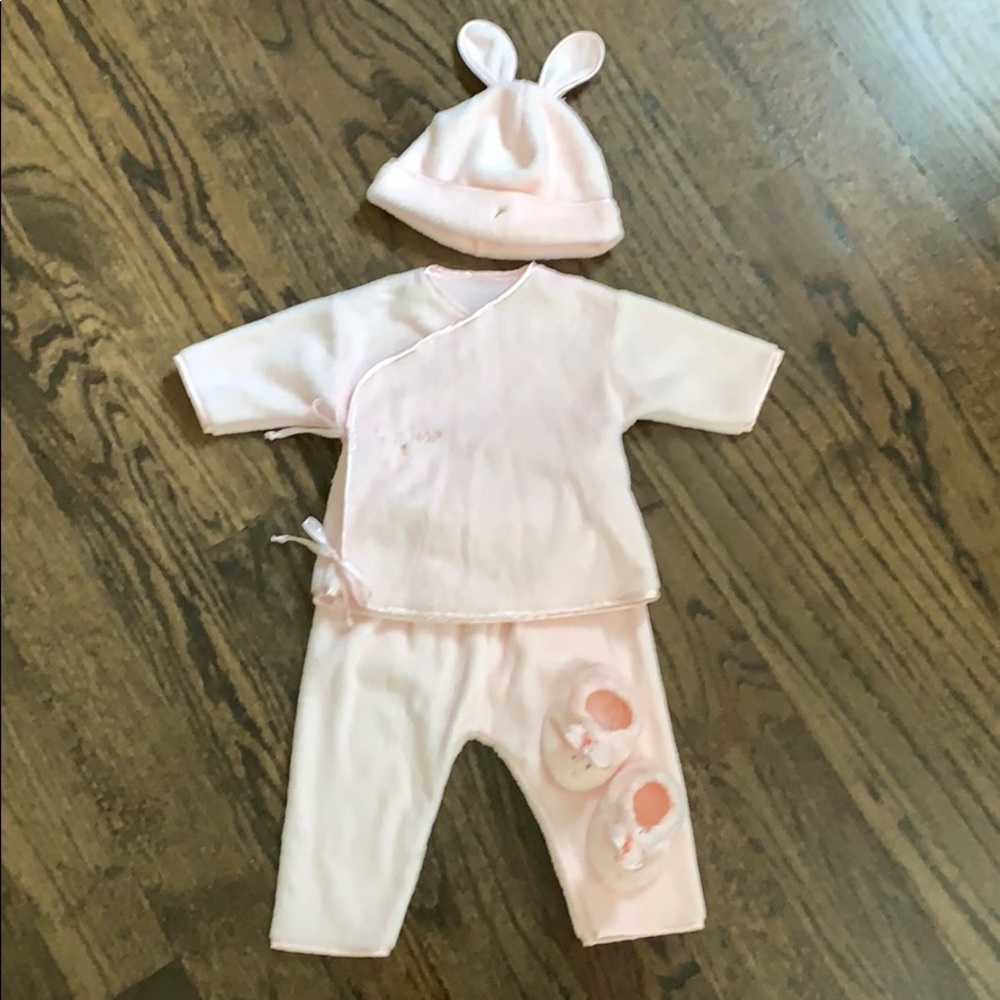 0-3 months pink Bunnies by the Bay bunny outfit
